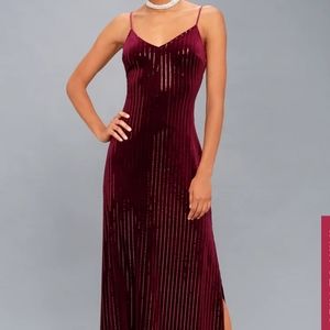 Lulu's Velvet Sequin Maxi Dress